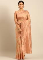 Cotton Beige Daily Wear Weaving Saree